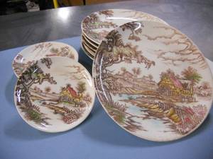 Japan rustic style plates