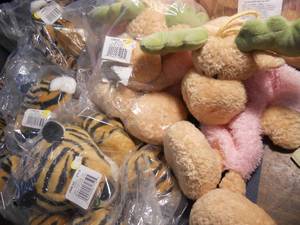 Pillow Pocket or Pajama Stuffer Animals - Tigers and Moose