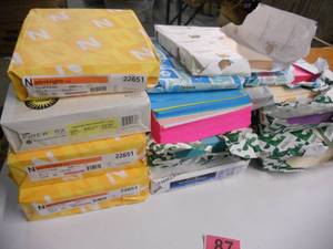 Large Lot of Colored Copier Paper - 8-12x11 - Yellow, Orange, Blue, Pink, Purple, Tan, Peach, More