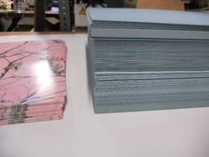 12x12 Scrapbook Paper, Light BlueGray Cardstock and Pink Realtree Camoflage Scrapbook Paper - Large Lot - see pics