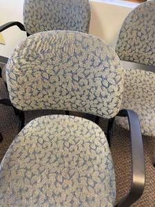 4 Office lobby chairs grayblue print