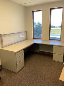 L-Shaped Gray Desk