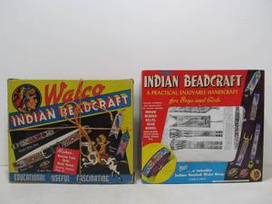 lot 41 image: 2 Vintage Indian Bead Craft Sets