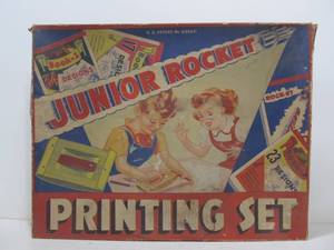 lot 54 image: Vintage Junior Rocket Printing Set