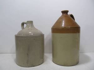 lot 57 image: 2 Antique Stoneware Jugs