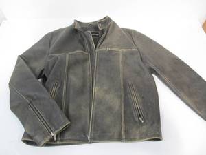 lot 68 image: Mens CHARLES KLEIN Leather Jacket - Approx Size L