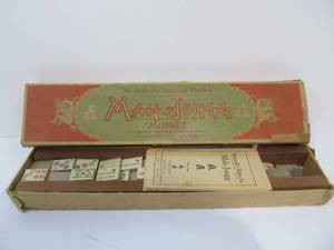 lot 77 image: Old Vintage 1920s Mah-Jongg Set 