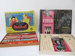 lot 84 image: 2 Vintage Jewelry Making Sets - Beads & Fried Marbles