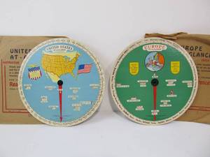 lot 90 image: 1930s USA & Europe At-A-Glance Ready Rapid Reference Globe Maps