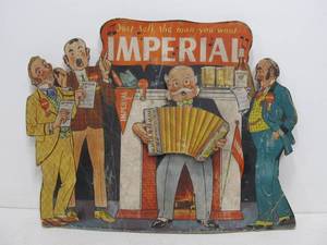 lot 101 image: Vintage IMPERIAL Whiskey Hiram Walker Battery Operated Advertising Sign