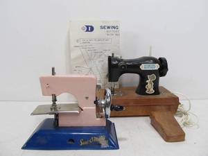 lot 114 image: 2 Vintage Toy Sewing Machines