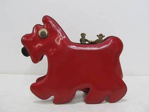 lot 116 image: Vintage 1950s Scottie Dog Handbag Purse wGloves