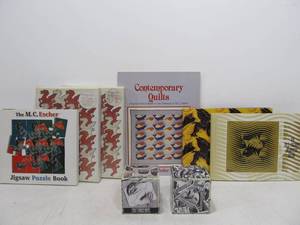 lot 125 image: Group of M.C. ESCHER Books etc
