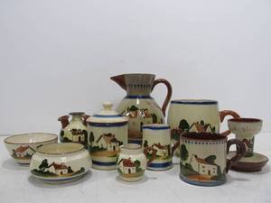 lot 147 image: Group of Vintage Torquay Pottery Motto Ware