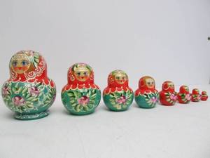 lot 155 image: Vintage Hand Painted Russian Matryoshka Doll
