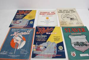 lot 175 image: Group of Old Vintage 1920s Era Sheet Music Featuring Automobiles