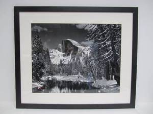 lot 288 image: Large Framed ANSEL ADAMS Black & White Photograph