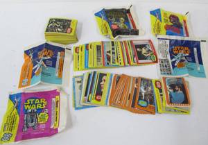 lot 215 image: Lot of Vintage STAR WARS Trading Cards