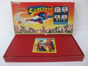 lot 216 image: Orig Vintage 1954 Transogram SUPERMAN Board Game