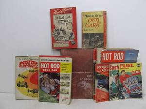 lot 248 image: Group of Vintage Hot Rod & Car Magazines Books etc