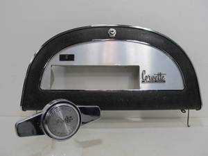 lot 251 image: Orig OEM 1960s CORVETTE Stingray Dash Panel & Corvette Hubcap Spinner
