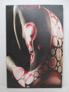 lot 330 image: Hand Signed OCEAN CLARK Mixed Media Artwork on Canvas - Naked Soup