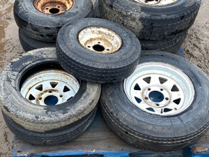 Lot Of Assorted Trailer Wheels & Tires