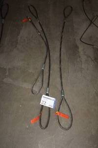 Lot of (3) Liftall Wire Rope 58 Sling Eye-Eye