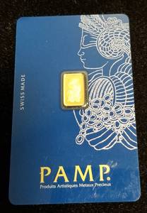 PAMP SUISSE 1 gram .999 FINE GOLD BAR SEALED