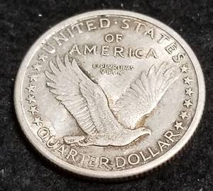 1917 TYPE I STANDING LIBERTY QUARTER exposed breast variety