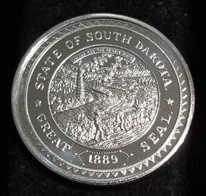 1 TROY OZ. .999 FINE SILVER SOUTH DAKOTA STATE SEAL