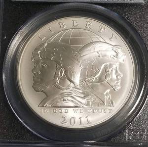 2011-S US ARMY SILVER DOLLAR MS69 PCGS