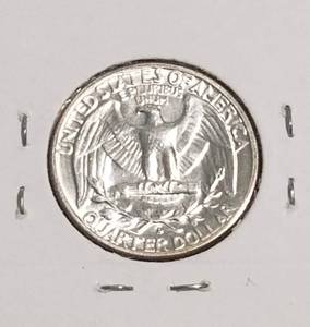 1955-D WASHINGTON QUARTER BU-UNC