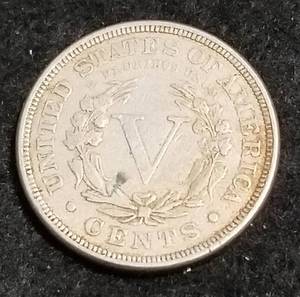 1883 with CENTS LIBERTY V NICKEL (rarer of the two)