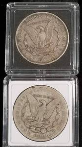 2 MORGAN SILVER DOLLARS 1883 1884