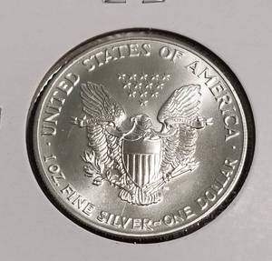 1992 AMERICAN INDIAN 1 TROY OZ .999 FINE SILVER DOLLAR