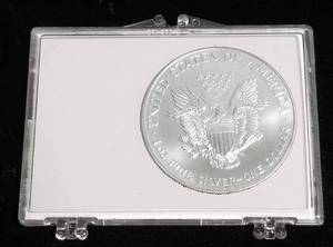 1999 AMERICAN SILVER EAGLE 1 TROY OZ. .999 FINE SILVER FLAG PACKAGE