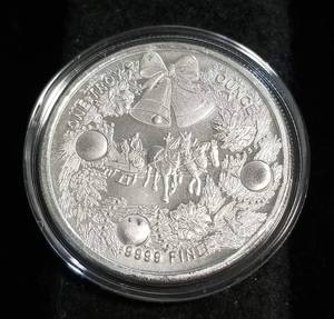CHRISTMAS 2020 SNOWMEN 1 TROY OZ. .999 FINE SILVER IN AIRTITE