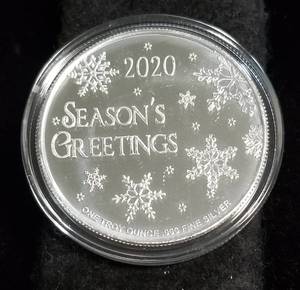 CHRISTMAS 2020 SNOWMEN 1 TROY OZ. .999 FINE SILVER IN AIRTITE