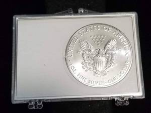 2020 AMERICAN SILVER EAGLE 1 TROY OZ. .999 FINE SILVER FLAG CASE