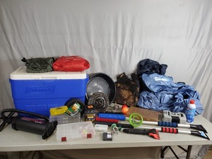 lot 69 image: Propane Heater, Camping Supplies, Aerobed, and More