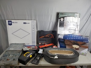 lot 143 image: Shop Supplies, Automotive Tool Kit, LED Light, Etc