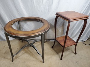 lot 153 image: Wood Stand and End Table
