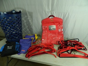 lot 67 image: 50 Joy Mangano Anti-Slip Clothing Hangers Plus More