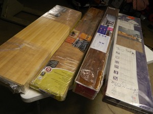 lot 30 image: 4 Cases - Assorted Bamboo, Laminate, Wood Flooring - Take What You Want