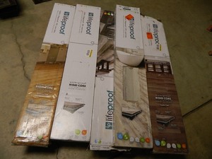 lot 38 image: 5 Cases - Assorted Lifeproof LVP Vinyl Plank Flooring - Take What You Want