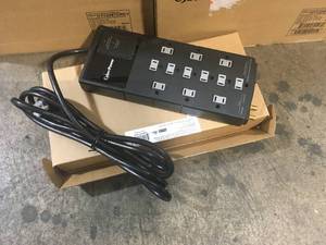 Lot of 8 cases CyberPower 8 ft. Cord 12-Outlet Surge Protector HT1208TCRC1 not used