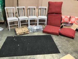 Lot of Chairs and outdoor cushions see pictures
