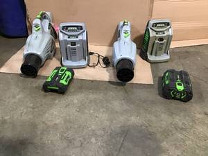 Lot of Ego tools and batteries salvage see pictures