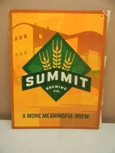 lot 6 image: SUMMIT TIN SIGN - APPROX 16 BY 21 - NICE - SEE PICTURES